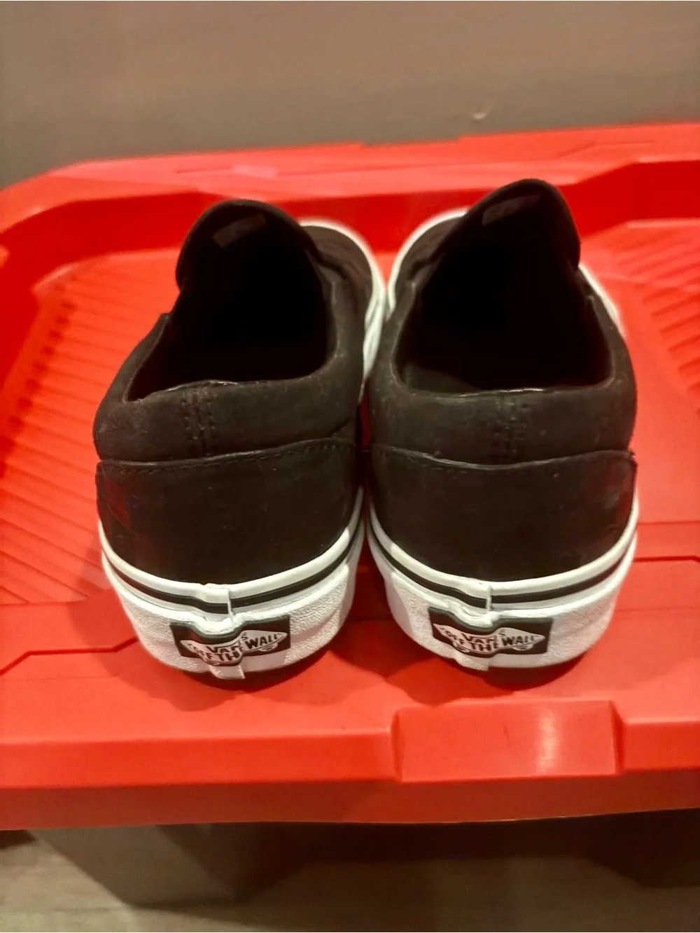 Vans mens Slip-On Sneakers in Black Checkerboard
